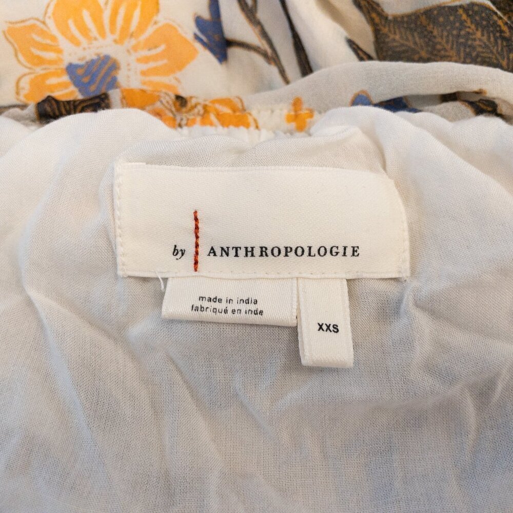 Anthropologie Floral Tiered Mini Skirt Boho Cottagecore XXS Lightweight - Picture 4 of 4